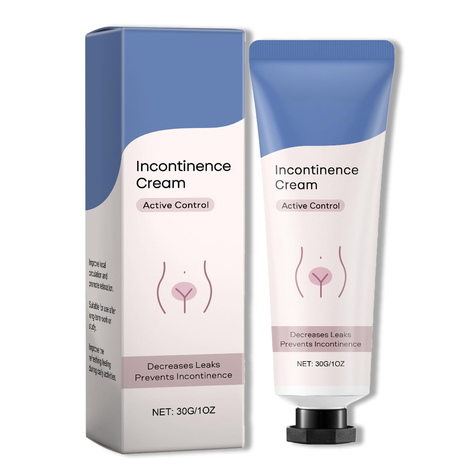 Incontinence Cream for Women, Bladder Comfort & Confidence Support Cream, Anti-Leakage Protection Soothes & Protects, Helps Soothe Itching, Reduce Odor, Cooling Formula with Peppermint
