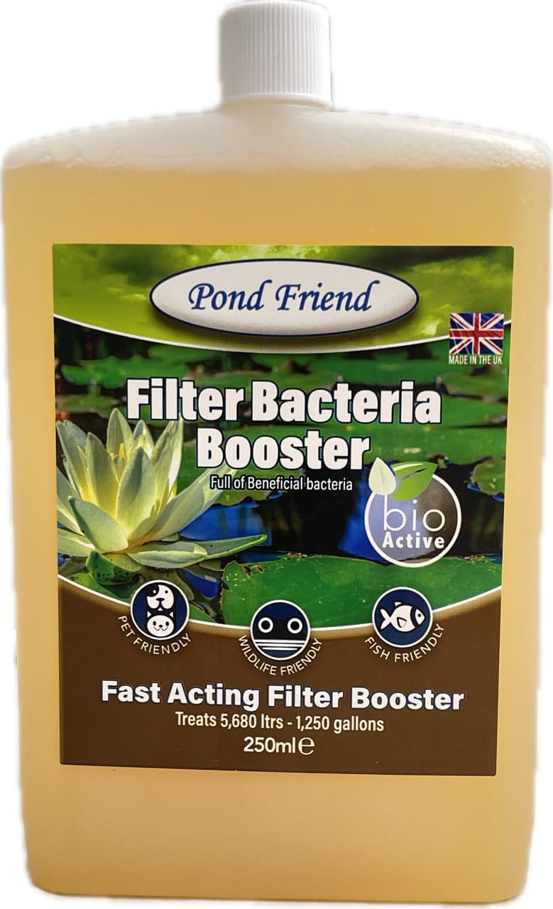 Pond Friend Filter Bacteria Booster Live Beneficial Biological Filtration Starter Culture & Media Activator 250ml Treats 5680 Litres