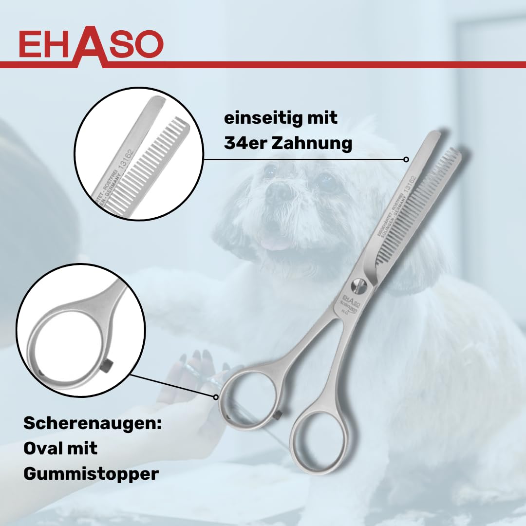 EHASO einseitige, hochwertige Modellierschere, 14cm, 34er Zahnung