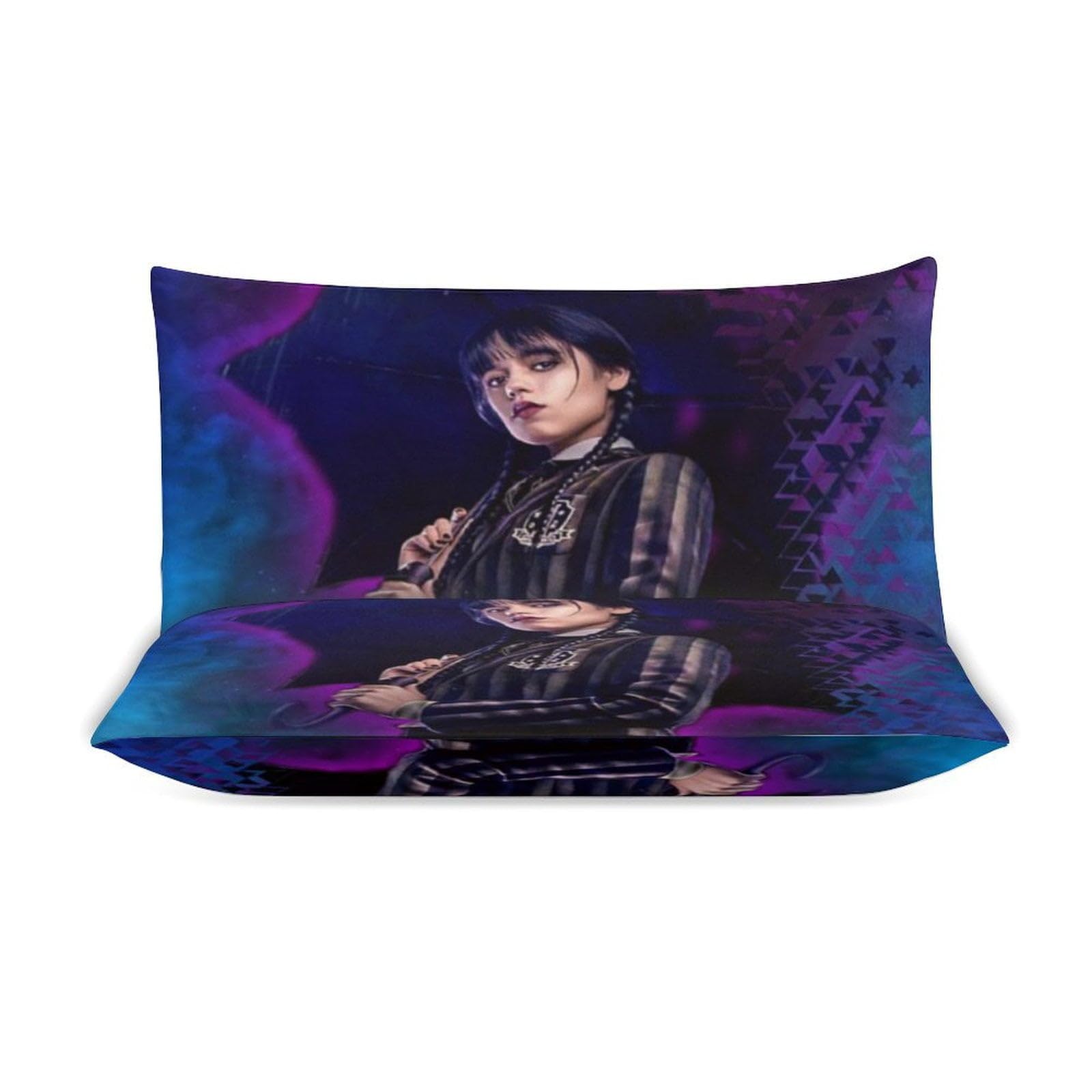 Mercredi Addams Parure de lit 3 pièces avec housse de couette décorative double face