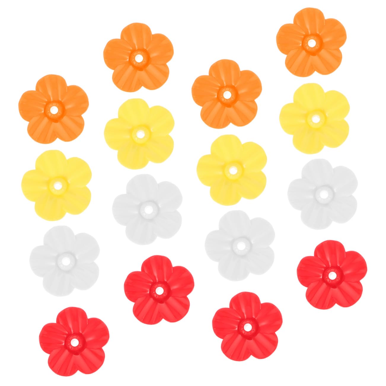 VOSAREA 16Pcs Hummingbird Feeder Replacement Flowers - Colorful Decorative Parts for Hummingbird Feeders - for Enhancing Your Bird Feeding Experience with Red Yellow Orange and