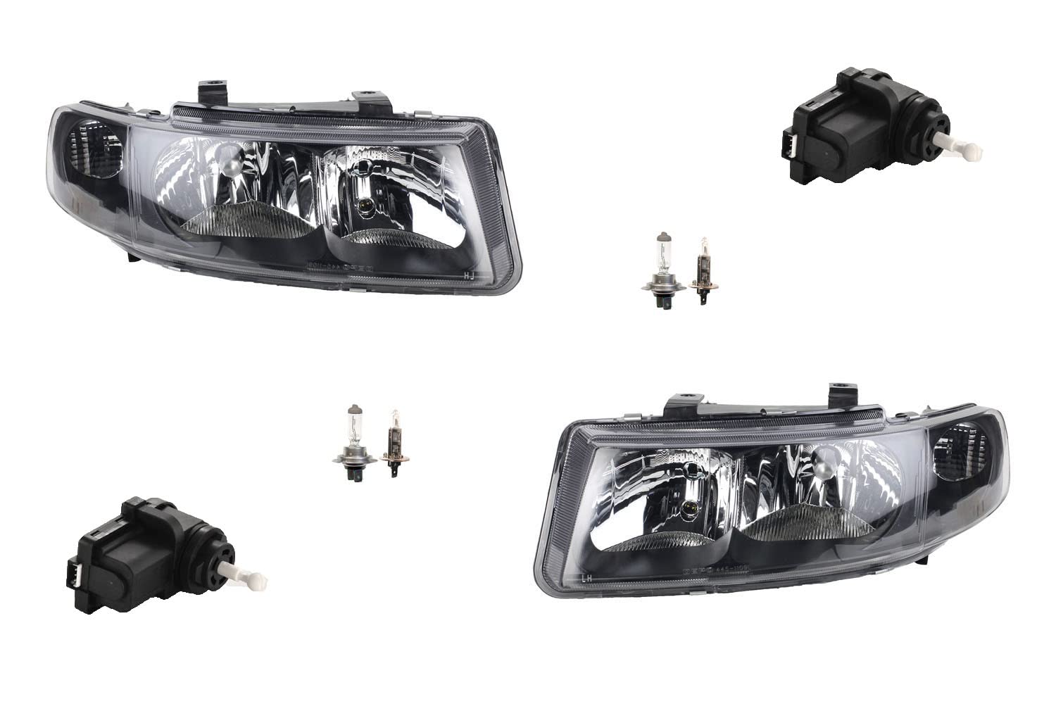 Fari adatti per Seat Toledo Leon 1M 99-06 + H7 H1 Set L R m. Servomotore