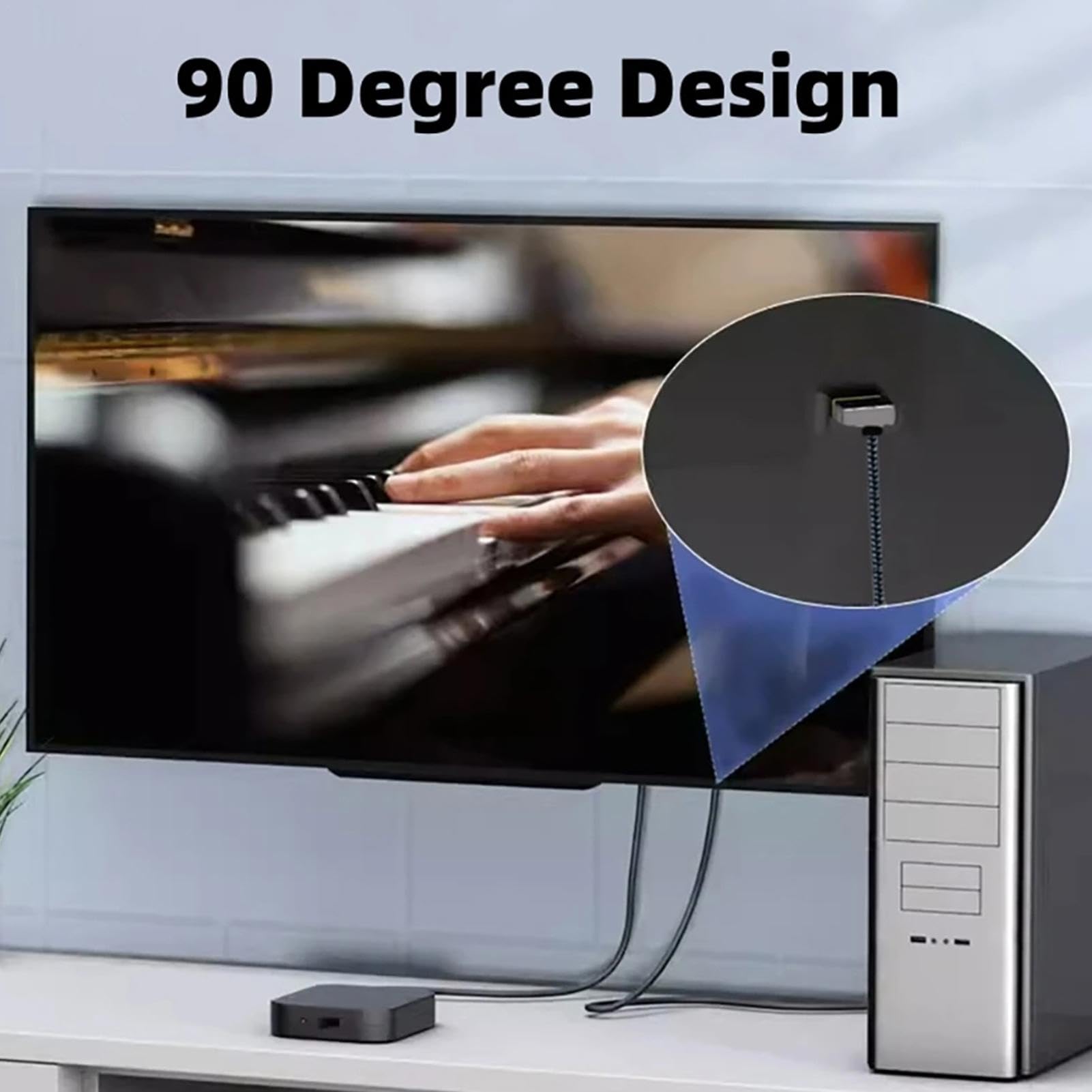 4K Displayport Cable, High-Speed HD Cable 4K, Multifunctional HD Cord HD Cable for TV, 4K High-Definition TV Cord TV Accessories for HDTV, Blu-Ray Player, Projector