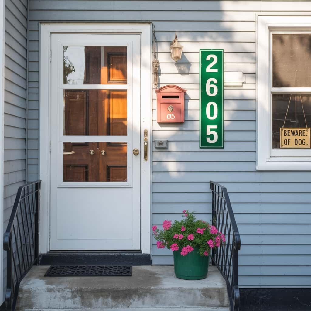 Custom Reflective House Numbers, Mailbox Address Plaque, Aluminum Uv And Weather Protected, Single/Double-Sided 4x18 Inches