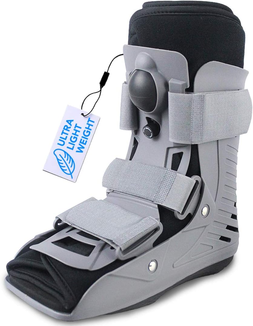 Ultralight Walking Boot for Sprained Ankle, Stress Fracture, Broken Foot or Achilles Tendonitis. Air Liner. Orthopedic Medical Boot. (X-Large)