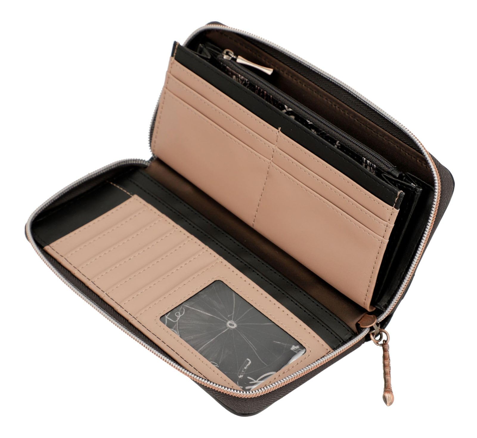 Anekke - Große Geldbörse für Damen - RFID-Schutz - Brieftasche aus Kunstleder mit Reißverschluss Shōen - Accessoires und Accessoires für Damen - Maße 21 x 10 x 3 cm, bunt