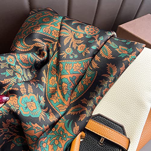 K-Elewon 43" Large Square Scarf Fashion Scarves Women's Satin Silk Feeling Hair Wrapping Scarfs Night Sleeping Headscarf #TOP5
