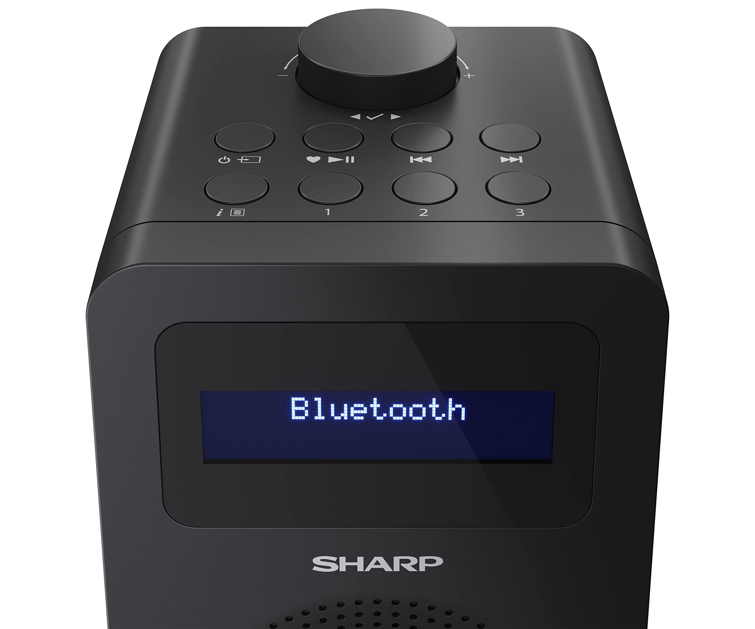SHARP DR430 Radio numérique Portable (Dab/Dab+/FM avec RDS, Bluetooth 5.0, Jack 3,5 mm, 5 W, Fonctionnement sur Piles), Noir