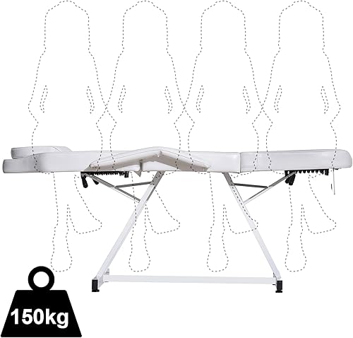 Miniatura 4 de Paddie Mesa facial silla de tatuaje cama de masaje ajustable profesional para estética de belleza spa microblading color blanco