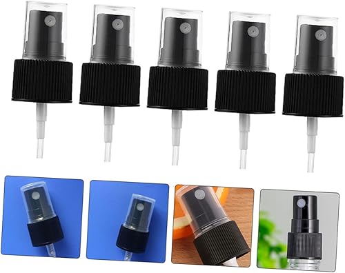 Miniatura 2 de FOMIYES 60 botellas cuentagotas de vidrio con cabezal de pulverización, cubiertas de botellas de viaje, botellas de pulverización de niebla fina,