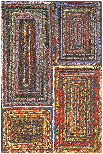 Tapete boho de algodón y lana SAFAVIEH 2x3 pies miniatura 1