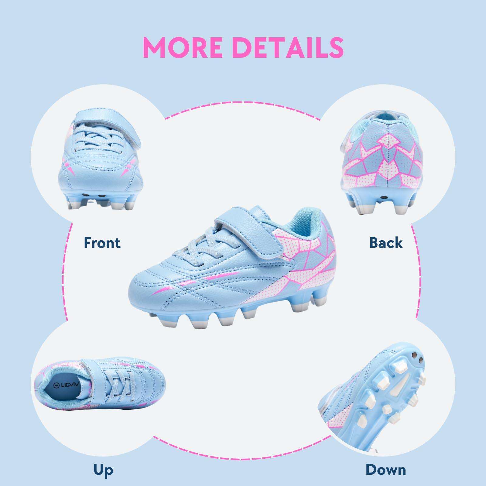 Fußballschuhe für Kleinkinder, schnürlose Fußballschuhe, für den Außenbereich, fester Boden, kleine Kinder und große Kinder