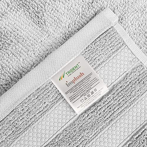 Trident Bath Linen Set, 650 Gsm Cotton Modal Blend, Towels For Bathroom, Super Absorbent, Zero Twist, Super Soft, 6 Piece Set (2 Bath Towels, 2 Hand Towels, 2 Washcloths),(Comfort Gray) #TOP2