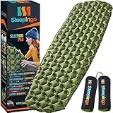 Sleepingo Large Sleeping Pad for Camping - Ultralight Sleeping Mat for Camping, Backpacking, Hiking - Lightweight, Inflatable & Compact Camping Air Mattress - Backpacking Sleeping Pad - Sleep Pad, 2pk