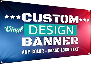 Vinyl Custom Banner Sign Custom Banners And Signs Customize Custom Backdrop Personalized Banner Customized Banner For Indoor Outdoor Customizable Banner Business Parties Make Your Own Banner