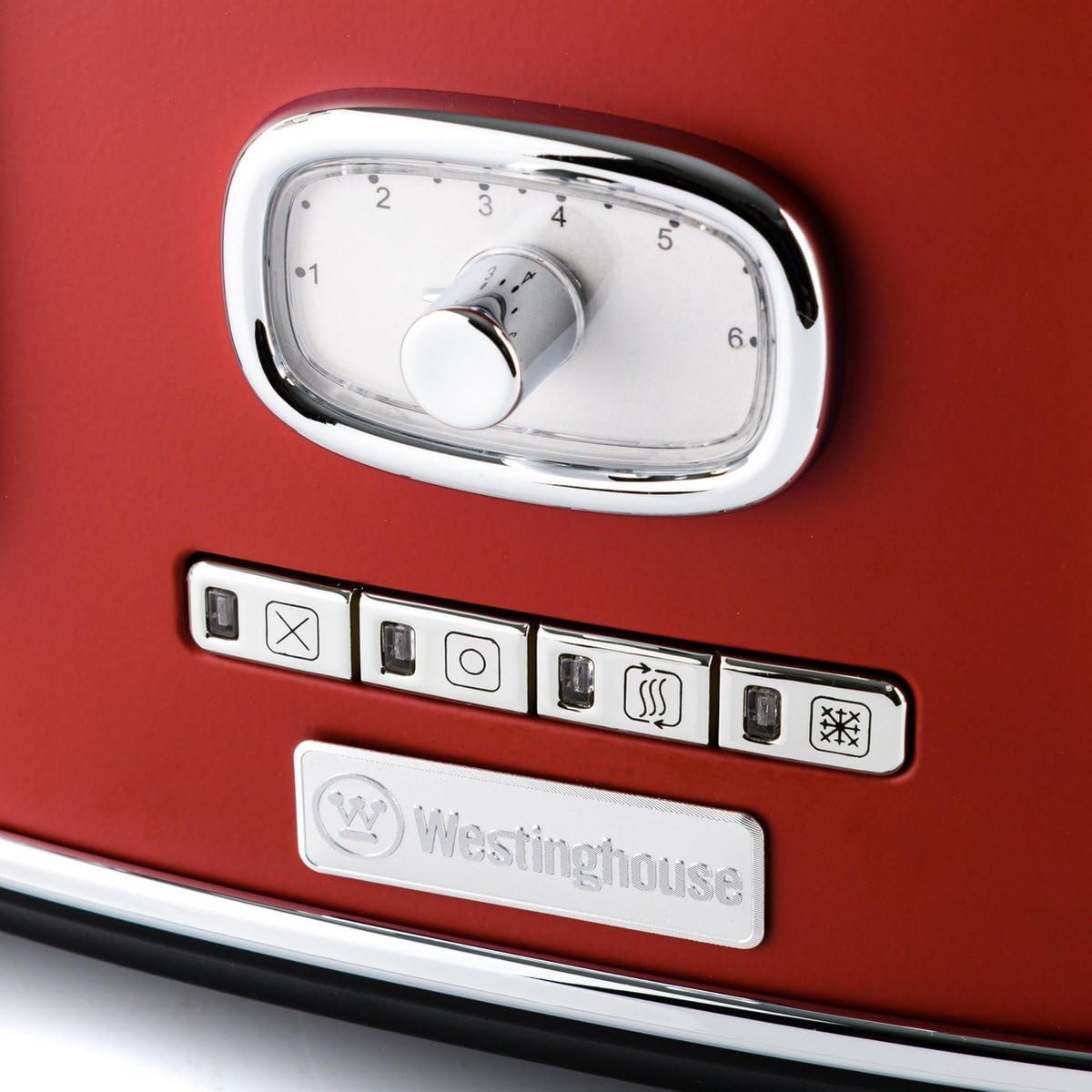 Westinghouse Toaster Retro toster z 4 kromkami, czerwony