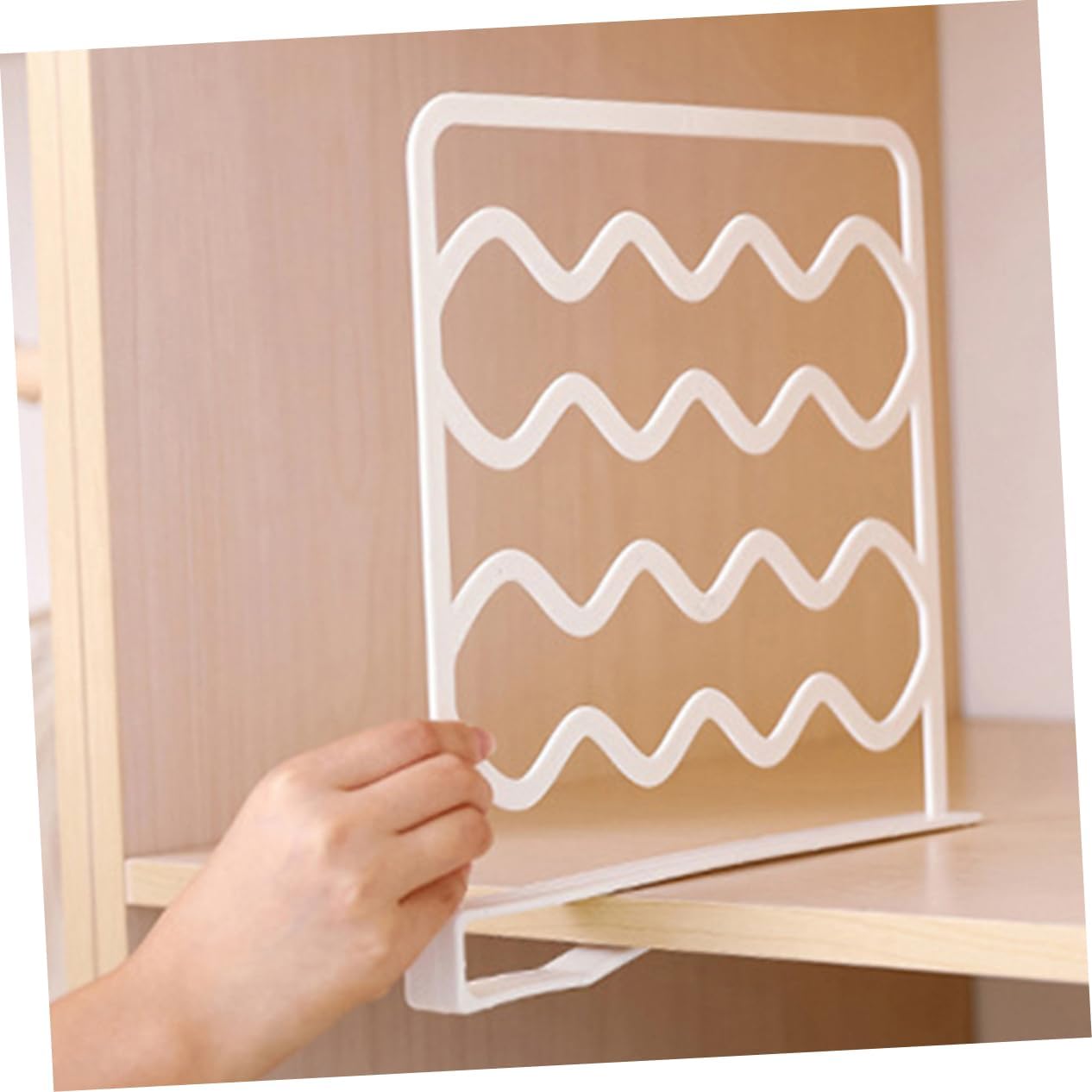 Toyvian 10pcs Storage Partition Book Shelf Dividers Closet Bag Storage Dividers Closet Organizers Wardrobe Shelf Separators Easy Install Material Modern Design