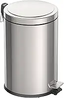 Lixeira com Pedal em Aço Acabamento Polido Tramontina Inox 20Litros