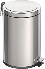 Lixeira com Pedal em Aço Acabamento Polido Tramontina Inox 20Litros