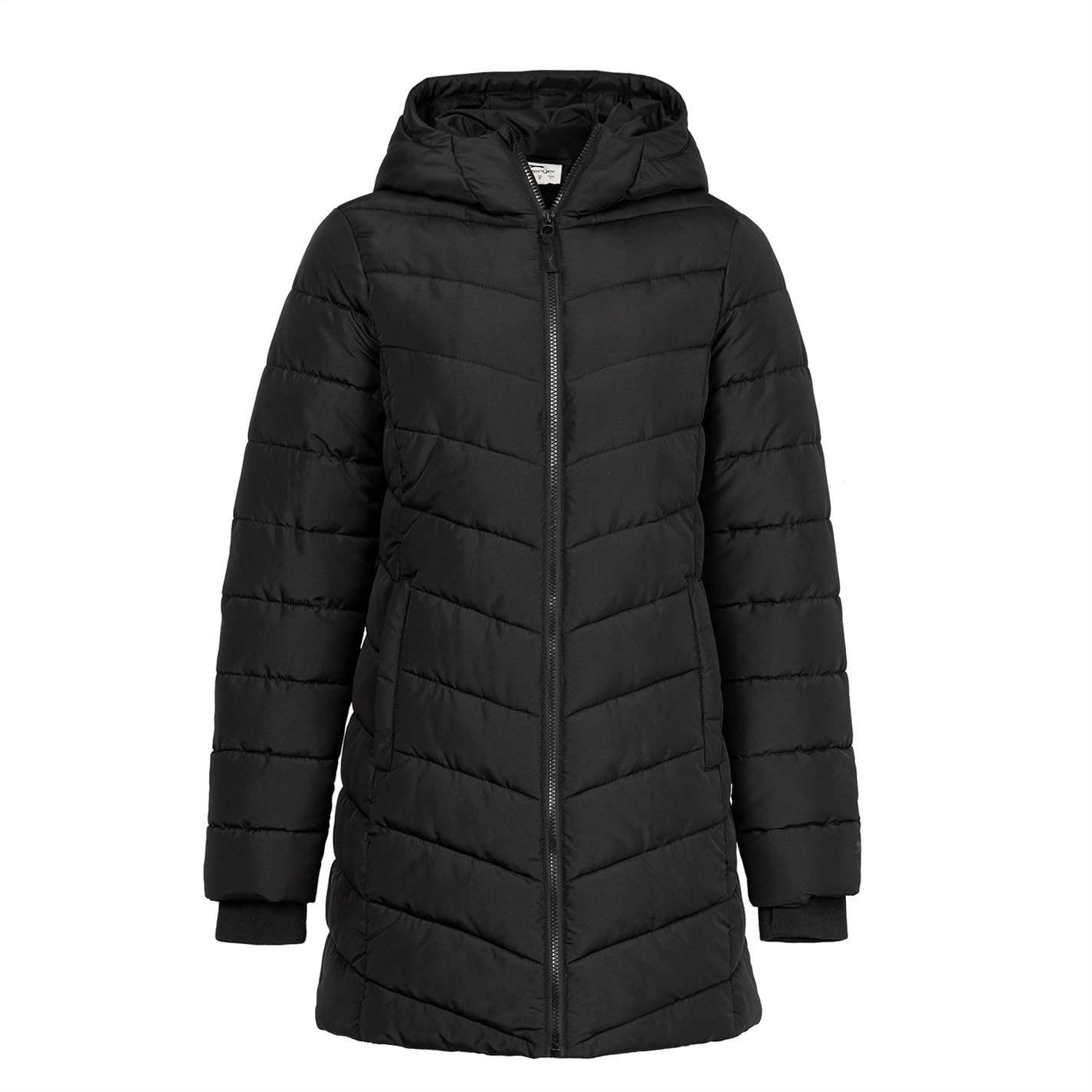 Slazenger Womens Mid Length Padded Jacket Outerwear Top Black XS