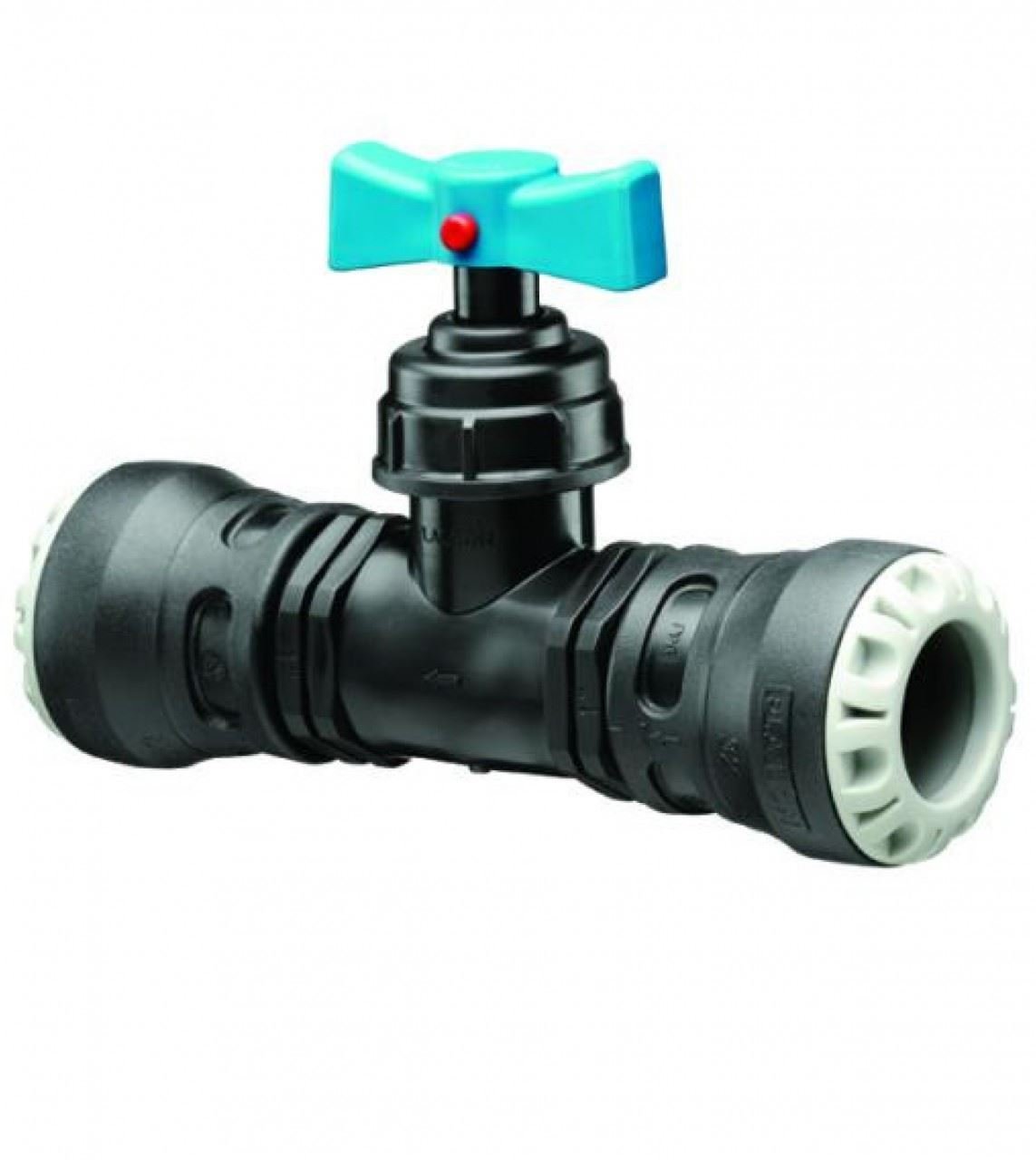 Plass-ONE 25mm MDPE Push Fit Stoptap - 0341 - Pack of 2