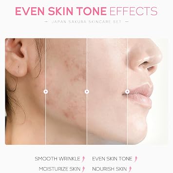 6 Pcs Skin Care Sets JAPAN SAKURA Women Beauty Gift Sets
