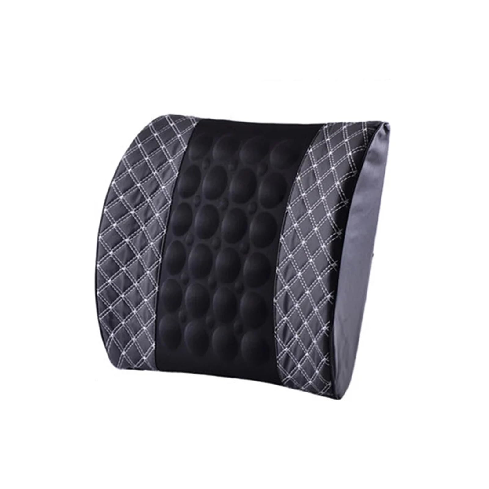 Hviyroi car seat cushion Electric Car Massage Lumbar Support Cushion Waist Headrest Safety(White Cushion)