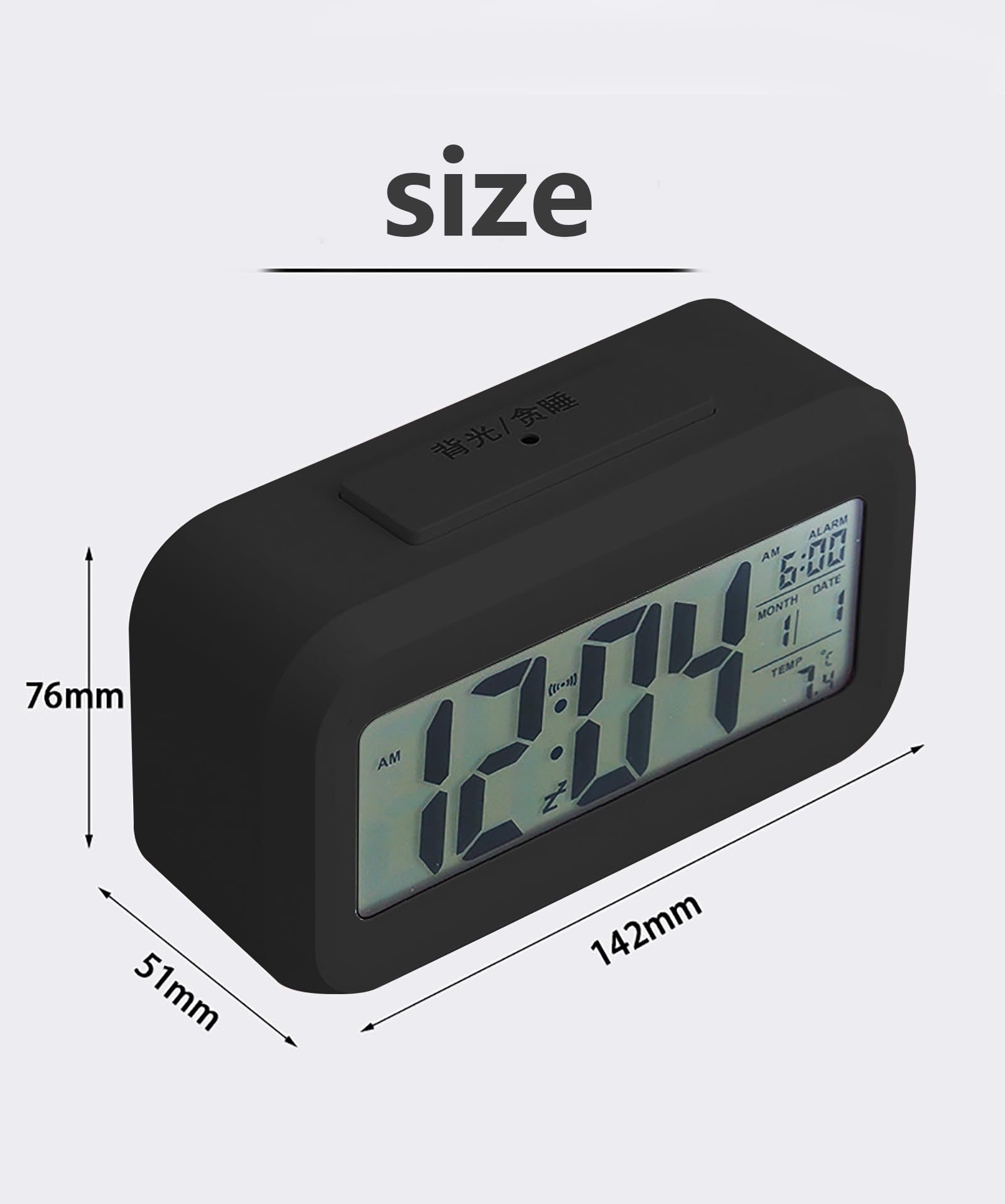 Réveil Numérique Compact, Horloge Miroir À Led Avec Affichage De La