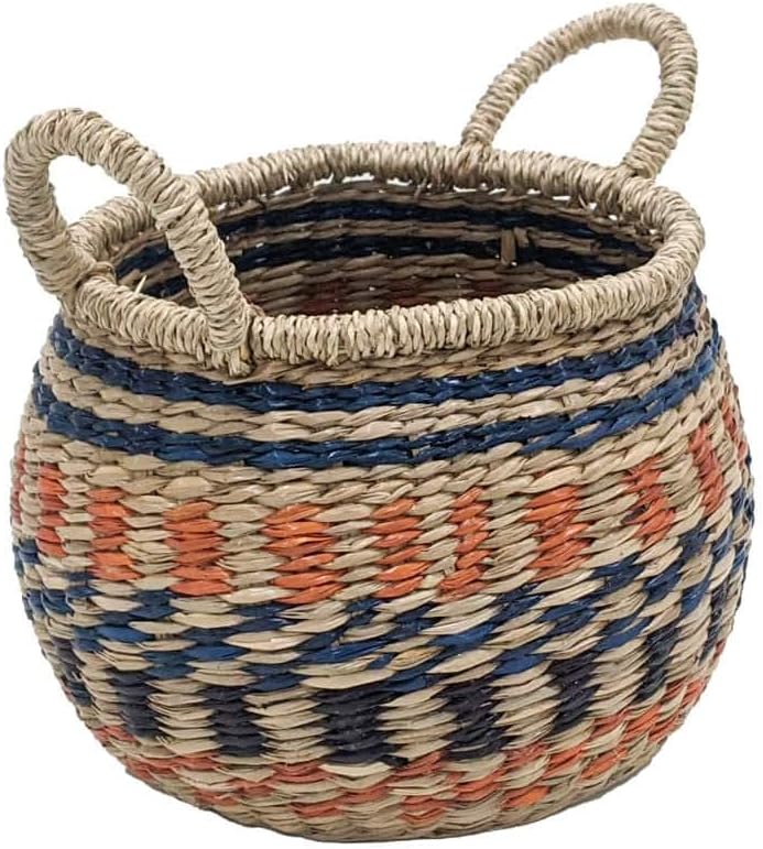 Ashland Multicolor Round Seagrass Basket, Spring Home Decor