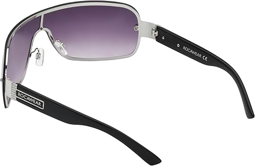 Miniatura 4 de Rocawear R1530 - Lentes de sol rectangulares con protección UV de metal semisin borde Regalos para hombres con estilo 5236in