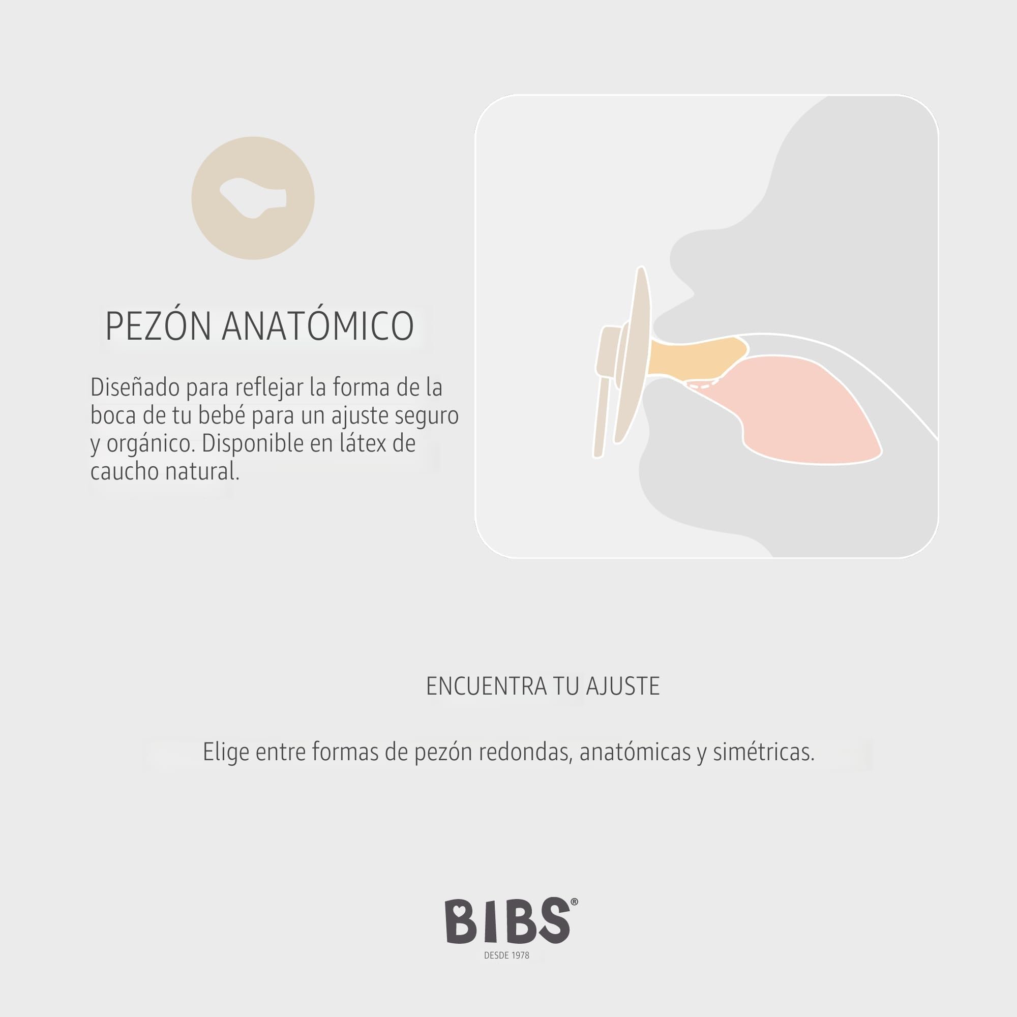 BIBS Colour Anatomical Glow Paquete de 2 chupetes. Libre de BPA, Pezonera anatómica. Látex natural. Talla 1 (0-6 meses), Blush Glow/Vanilla Glow — view 3