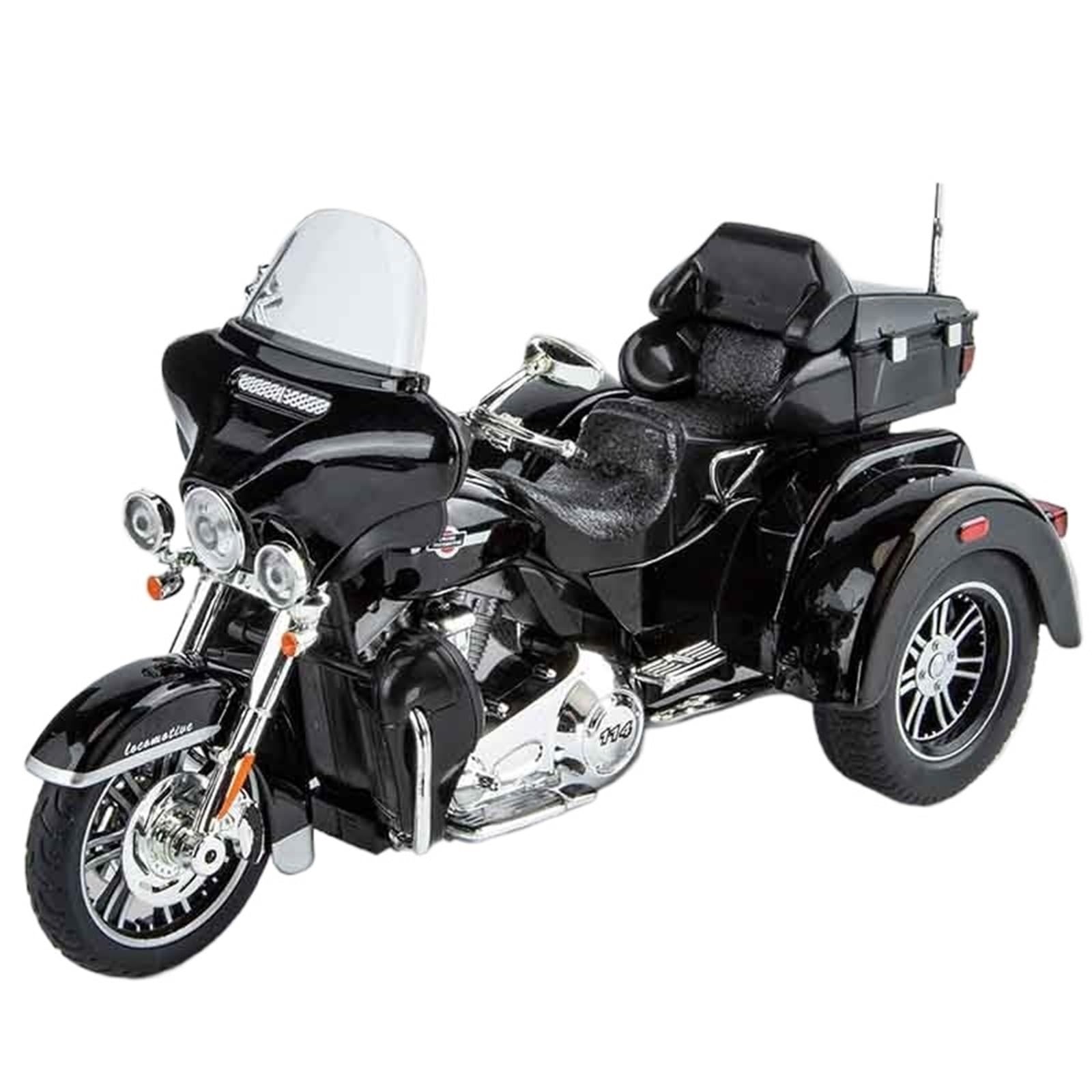 NFHGODLW For Harley For Davidson Luxury Tricycle Alloy Diecast Model Motorcycle Sound 1:9