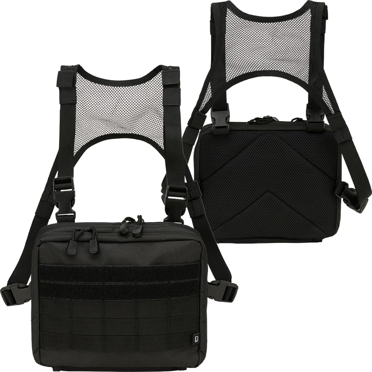 Brandit Us Cooper Chest Pack Operator, Unisex Waist Pack, Black,