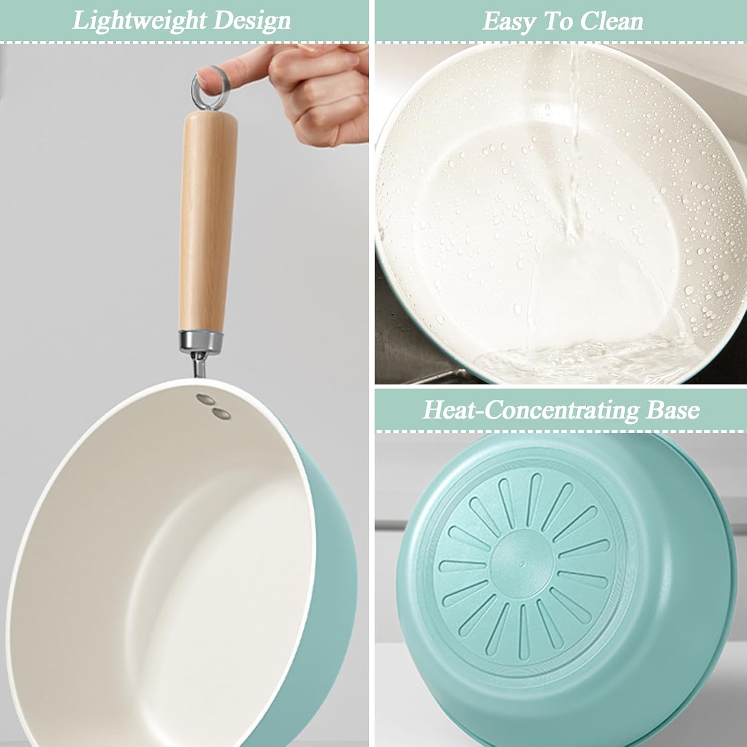 11inch Ceramic Frying Pan with Lid, Nonstick Large Deep Ceramic Skillet for All Cooktops, Non Toxic Cooking Pan Dishwasher & Oven-Safe, Stay-Cool Handle, PFOA Free Cookware,Lid