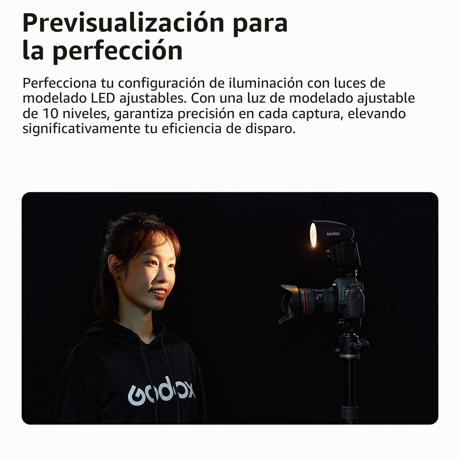 Godox V1 Pro V1pro-C Flash de Cámara TTL para Canon, GODOX V1-C Mejorado, 2,4 G HSS 1/8000s Li-Ion 76 WS