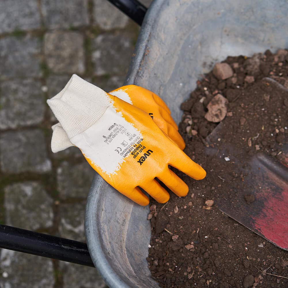 Uvex Arbeitshandschuhe Profi Ergo ENB20A - Orange/Weiß, Handschuhgröße Uvex Arbeitshandschuhe Profi Ergo ENB20A - Orange/Weiß, Handschuhgröße