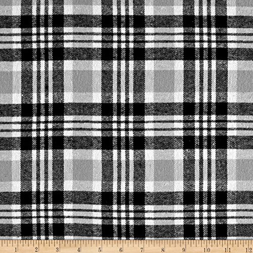 Newcastle Fabrics Yarn Dyed Flannel Dan Grey/Black Fabric by the Yard