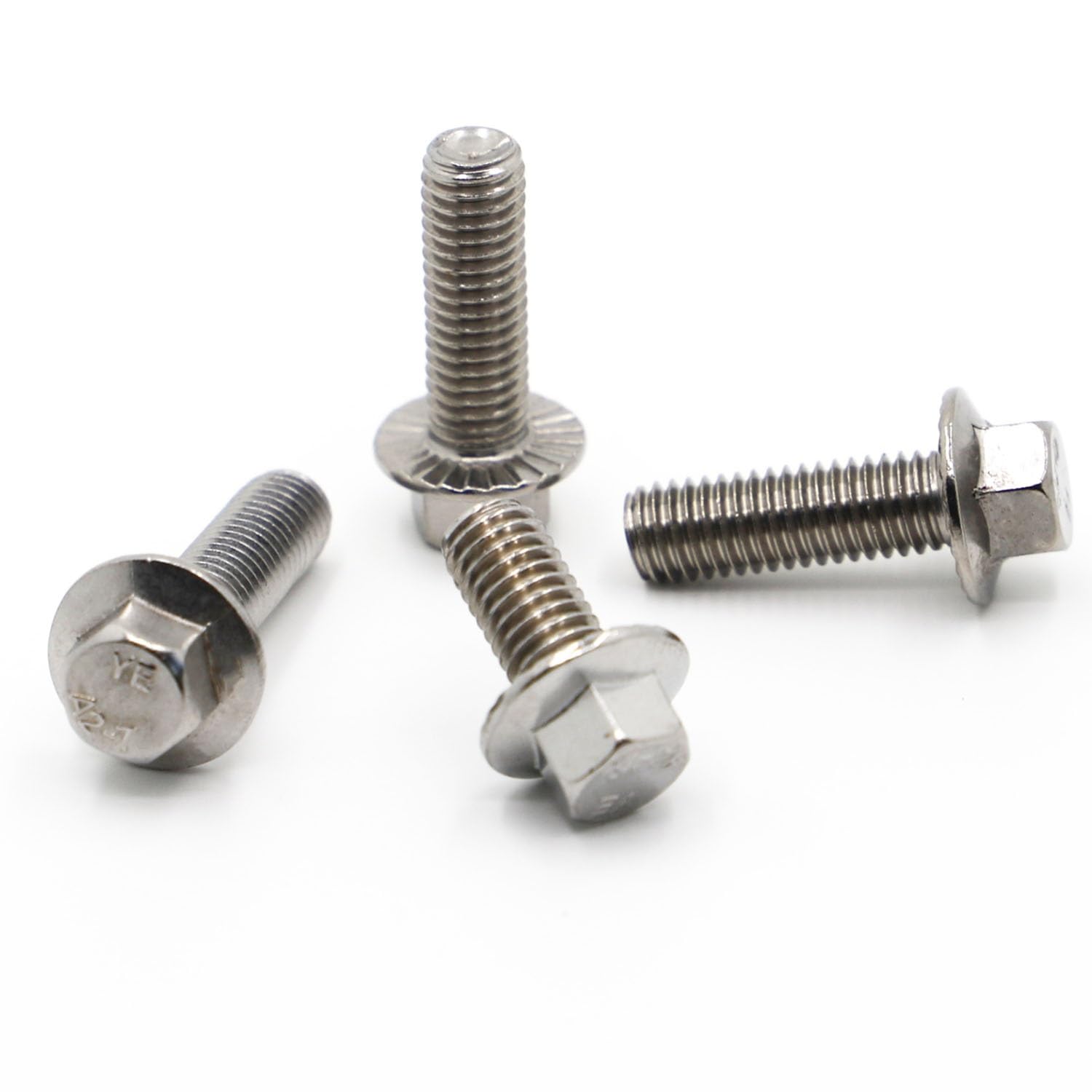 Tornillo autorroscante M5 M6 M8 M10 M12 304 A2-70 de acero inoxidable con dientes hexagonales GB5787 (1-10 piezas) Tornillo de cubierta (40 mm, M6 10 piezas)