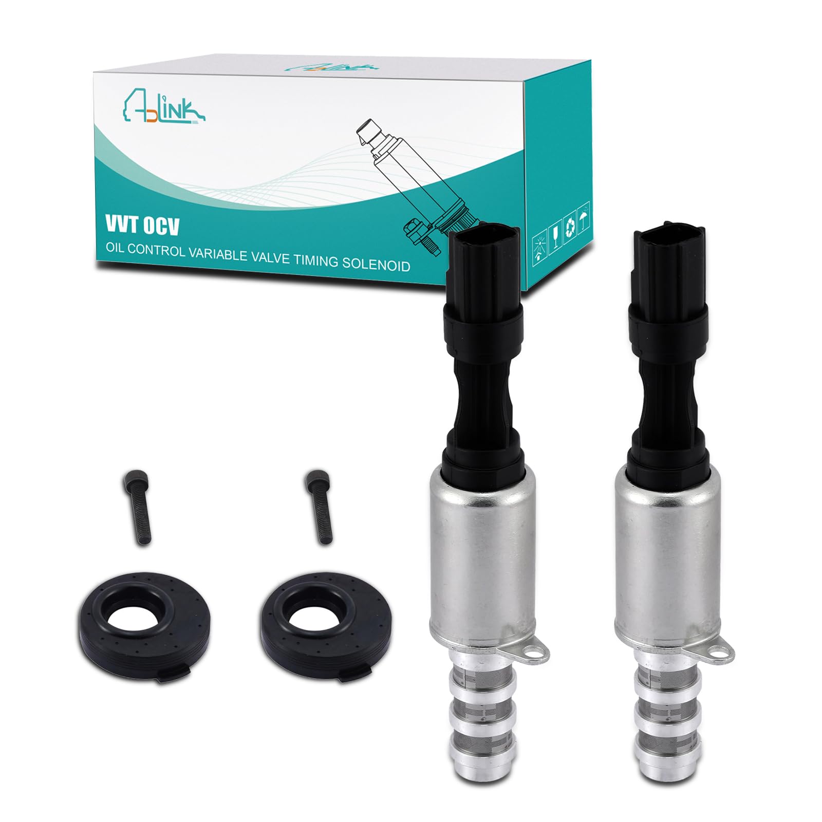 AULINK 2 szt. 8L3Z6M280A 8L3Z6M280B OCV zawór sterujący olejem (4,6 l 5,4 l) elektromagnes rozrządu VVT do Ford Expedition Explorer Mustang F150 F250 F350, dla Lincoln Mark LT, dla Mercury Mountaineer