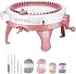 Knitting Machine, 48 Needles Knitting Loom Machine with Row Counter, Smart Weaving Loom Knitting Round Loom, Knitting Board Rotating Double Knit Loom Machine Kit for Adults and Kids (with Wool)
