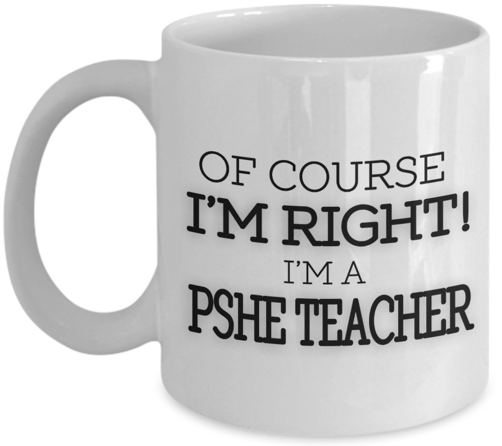 Shaniztoons White Pshe Teacher Christmas Novelty Gift Mug