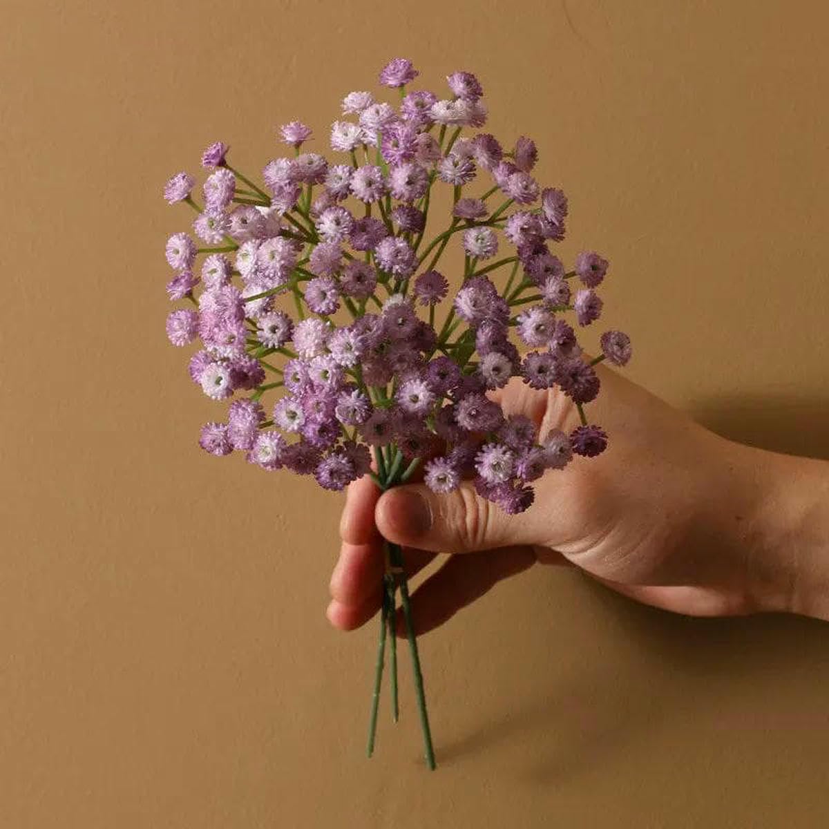 CVJdfhRE fake flowers， 3PC/Lot Artificial Gypsophila Breath Wedding Small Fresh Flowers Fake Flower Arrangement Home Decoration(Purple)