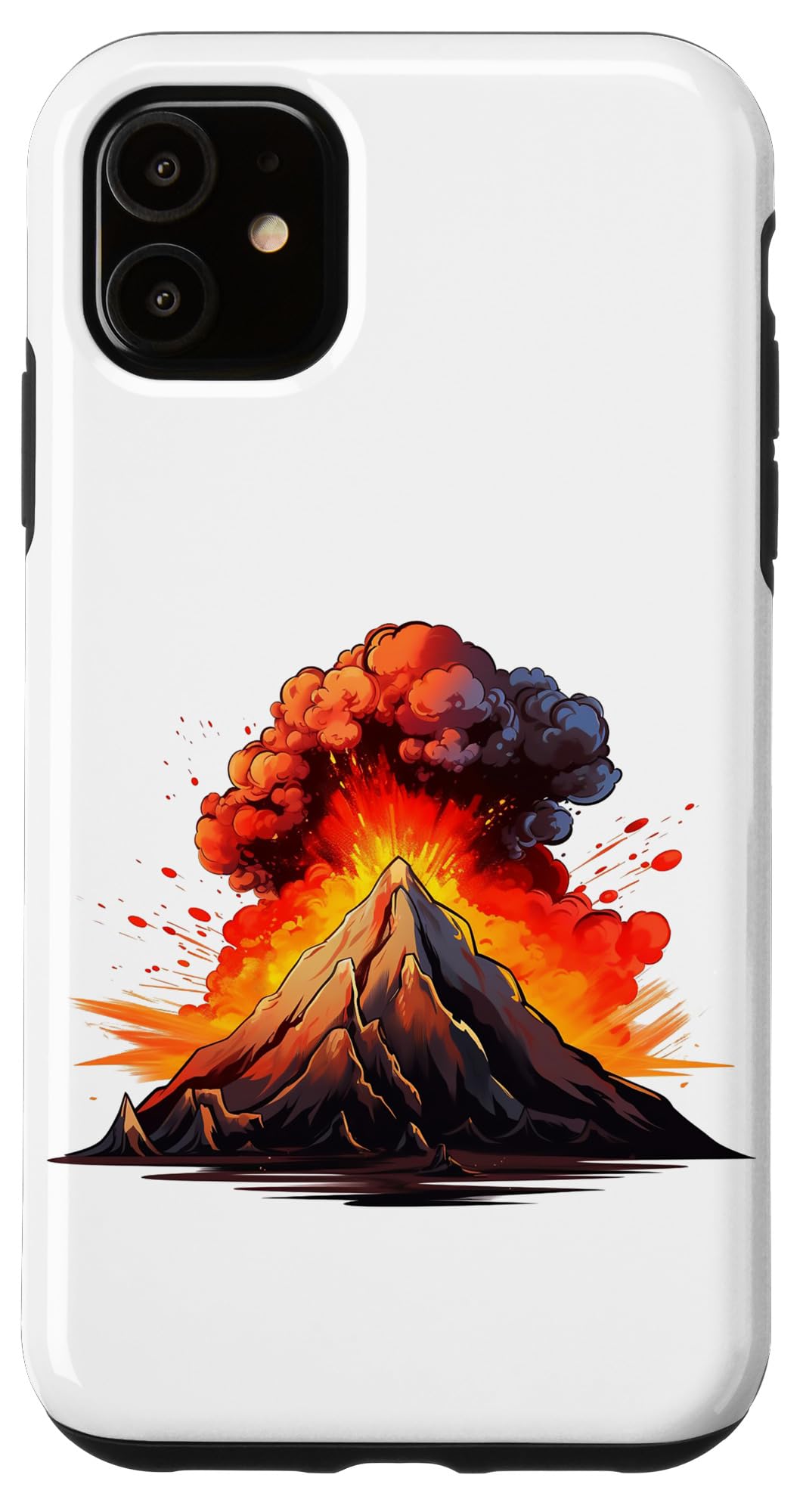Apple - kazann Amazon.co.jp: iPhone 11 火山のシルエット - 山の噴火 - 岩