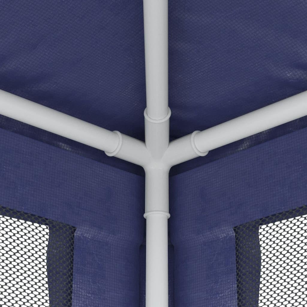 vidaXL Tente de fête avec 4 parois latérales en Maille Bleu 3x4 m PEHD
