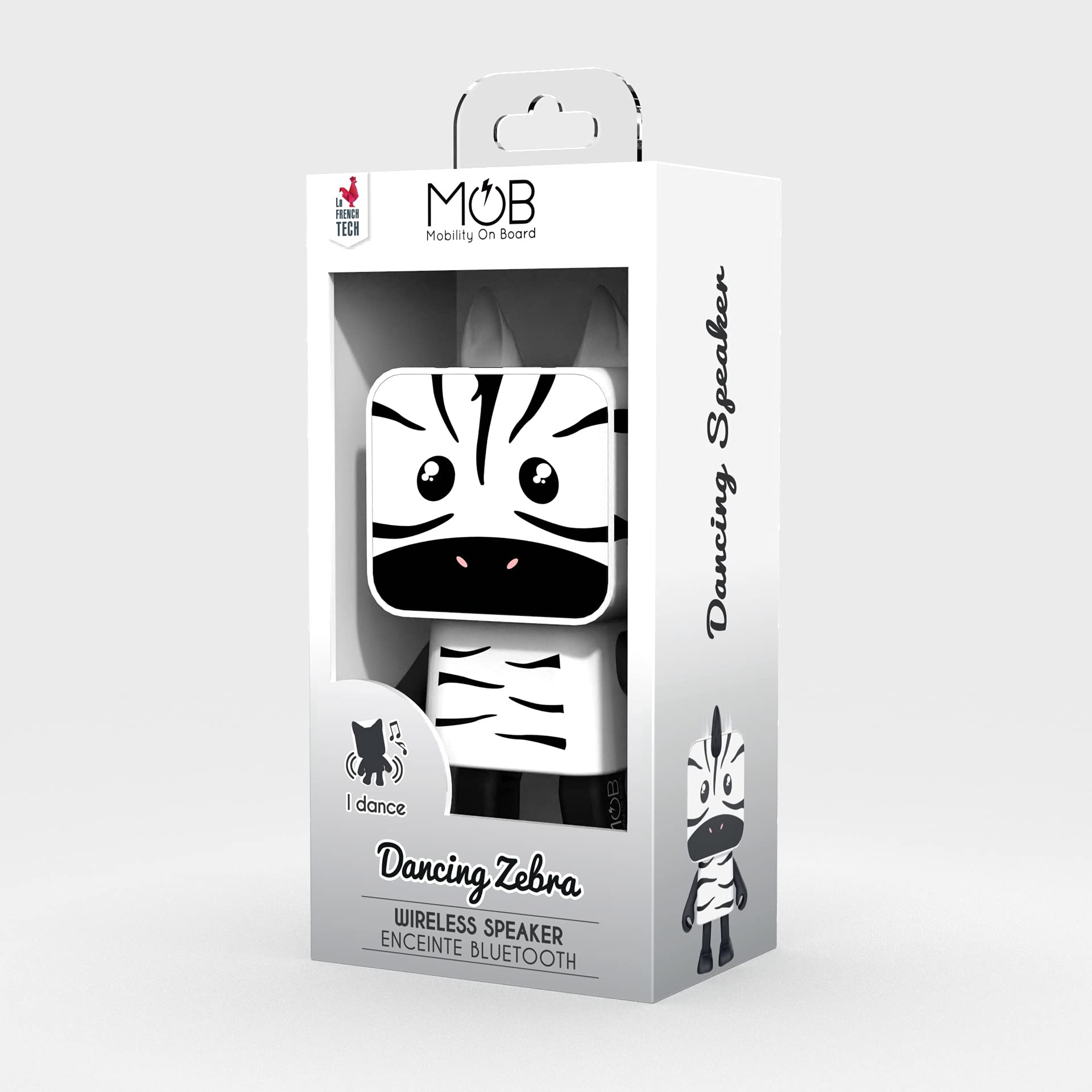 Altoparlante Bluetooth a Forma di Zebra che Balla - Piccola Cassa Portatile - Speaker Potente per Cell o Pc - Wireless - Autonomia fino a 5h - Design Moderno e Originale - Ultima Tecnologia - MOB