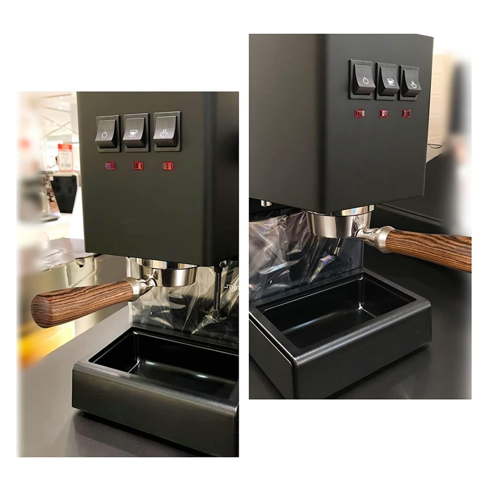 Portafiltro sin fondo, Compatible con Gaggia, 58 mm, portafiltro sin fondo con cesta de filtro de 2 tazas