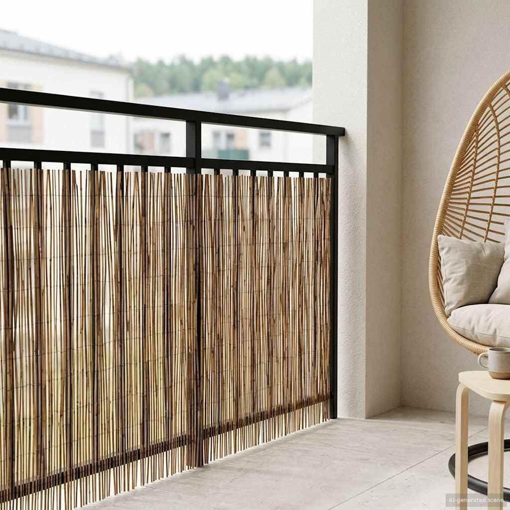 Recinzione in canna naturale resistente alle intemperie per giardini e balconi, pannello modulare di 1000x100 cm, facile da installare e mantenere, ideale per privacy e decorazione esterna