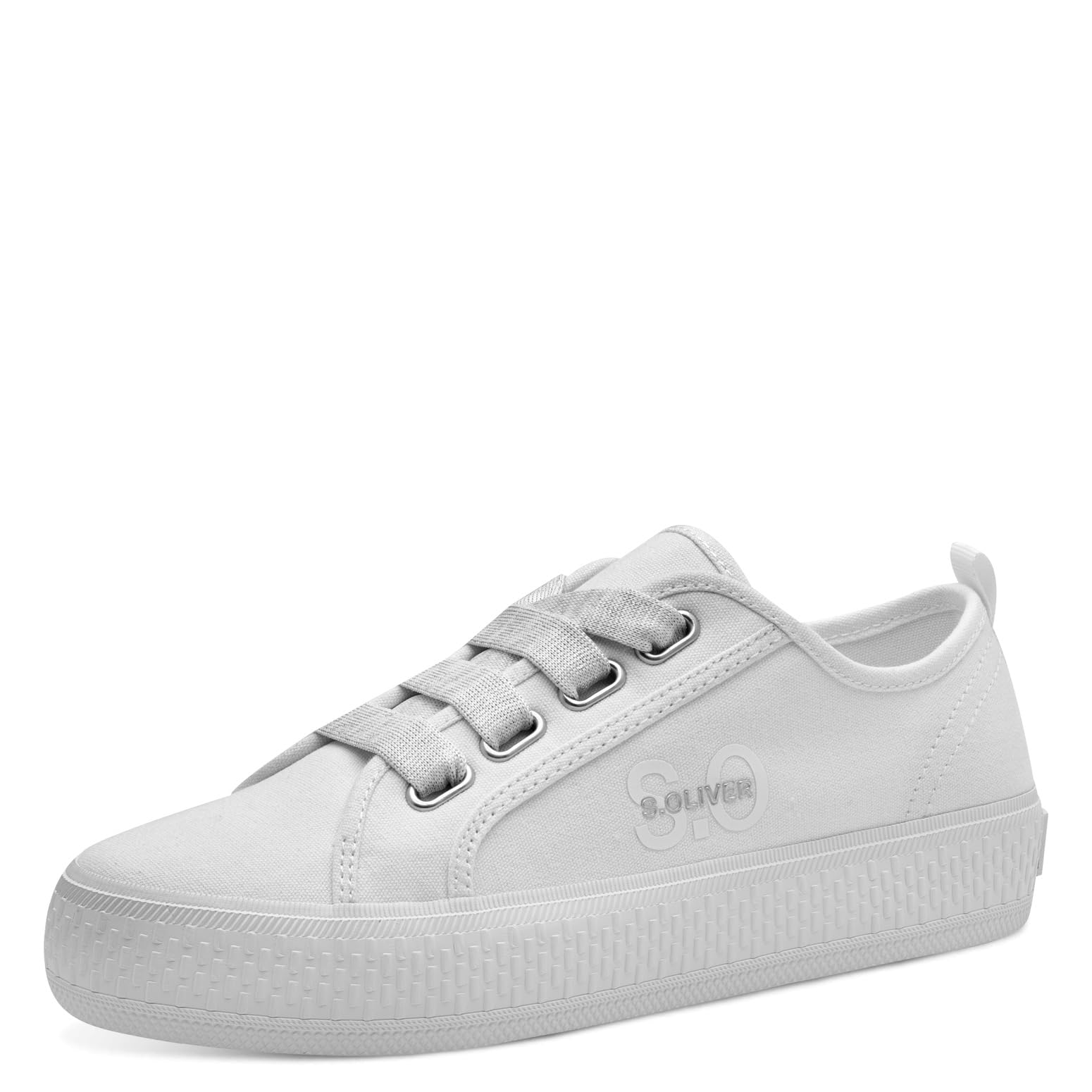 s.Oliver Women's Low 5-23611-44 Trainers, White, 41 EU, White, 8 UK
