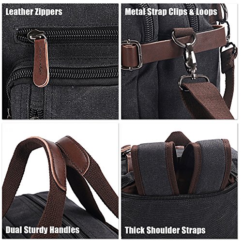 Briefcase for 15.6 Inch Laptop convertible Backpack,Messenger bag Bookbag for College Men - Image 7