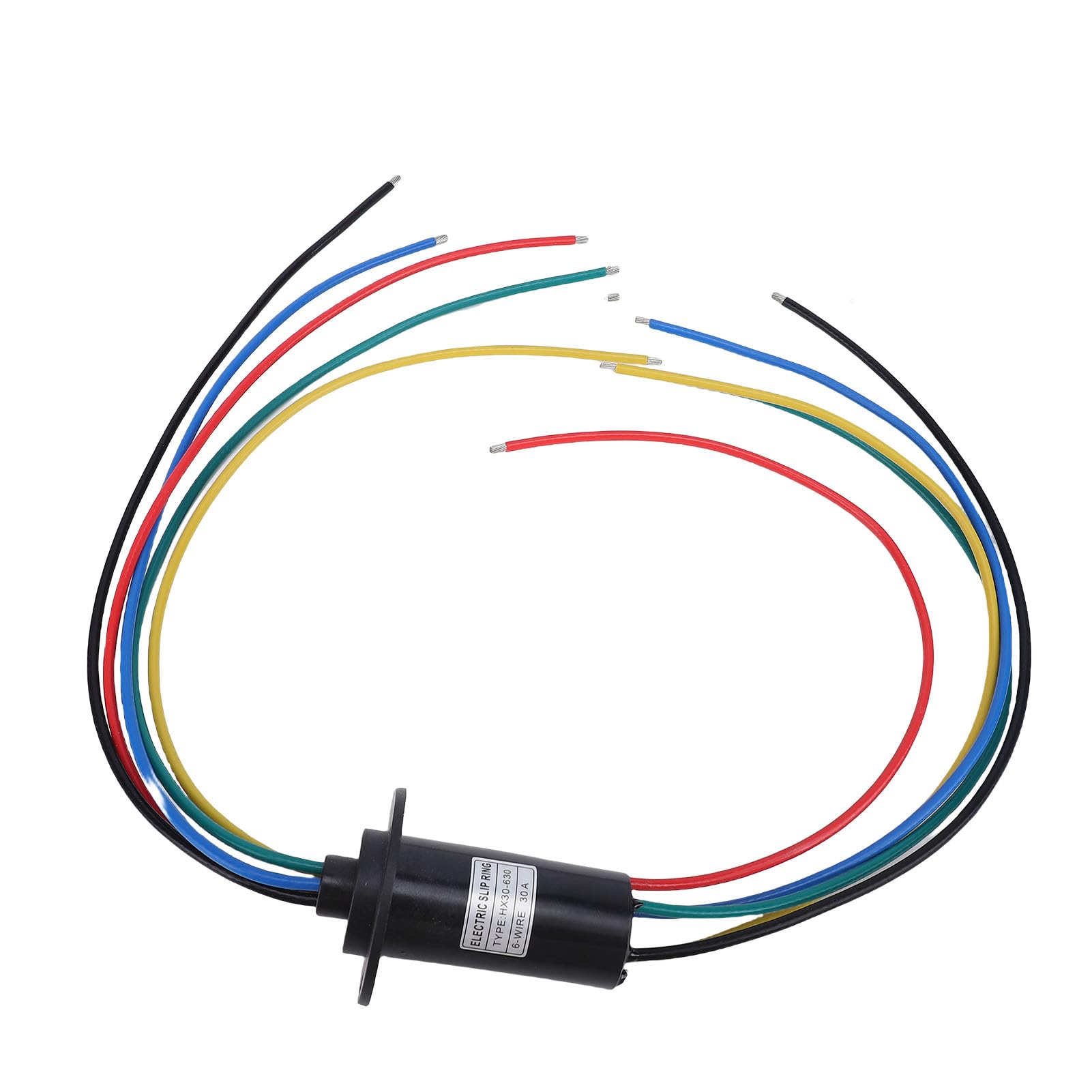 Anillo Colector Eléctrico de 30 Mm, 250 RPM, 6 Cables, 10 A, 15 A, 30 A, Anillo Colector, Junta de Contacto Eléctrica Giratoria, Conmutadores de Conector Giratorio, Ideal para Monitores,